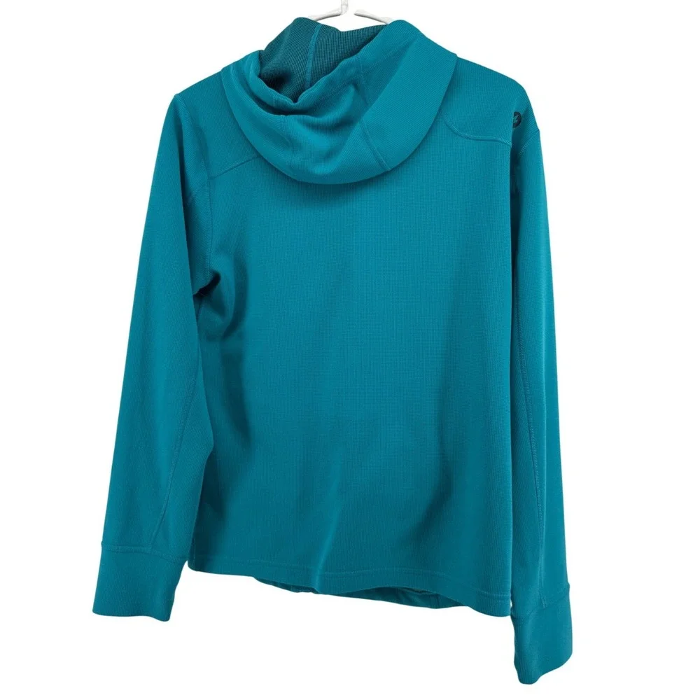 Marmot Mens Teal Blue Gray Hybrid‎ Full Zip Hooded Performance Jacket Small S/P